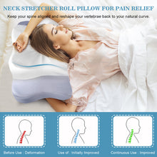 將圖片載入圖庫檢視器 Cervical Neck Pillow for Sleeping, Memory Foam Pillow Neck Bolster Pillow for Stiff Neck Pain Relief, Neck Support Pillow Cervical Pillows for Pain Relief Sleeping Bed Pillow
