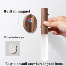 將圖片載入圖庫檢視器 Auto LED USB Magnetic Wood Wireless Night Light Corridors Porch Lights PIR Motion Sensor Wall Light Cabinet Lamp
