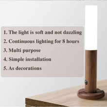 將圖片載入圖庫檢視器 Auto LED USB Magnetic Wood Wireless Night Light Corridors Porch Lights PIR Motion Sensor Wall Light Cabinet Lamp
